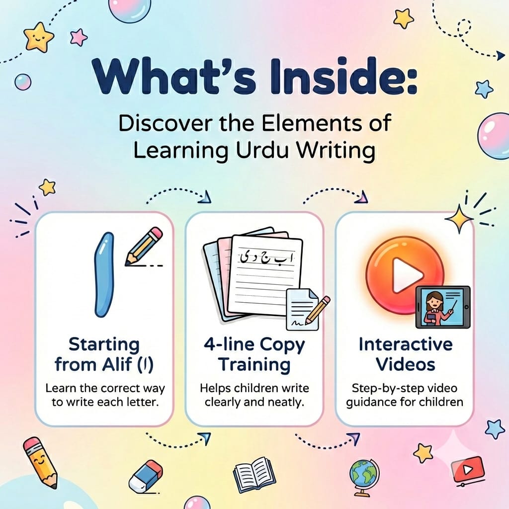 Urdu Writing Course for Kids – Step-by-Step Video Program